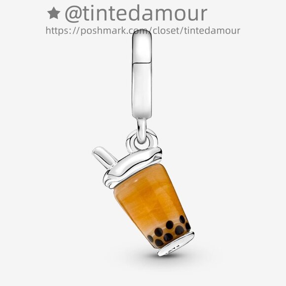 Pandora Murano Glass Bubble Tea Dangle Charm - Picture 2 of 5
